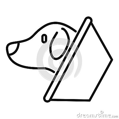 Dog pet clinic icon outline vector. Veterinary service Vector Illustration