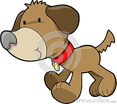 Dog Puppy Vector Vector Illustration