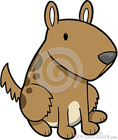 Dog Puppy Vector Vector Illustration