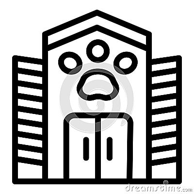 Dog school location icon outline vector. Training course canine Stock Photo