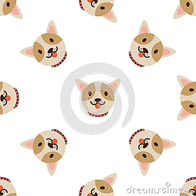 Dog seamless Vector Illustration