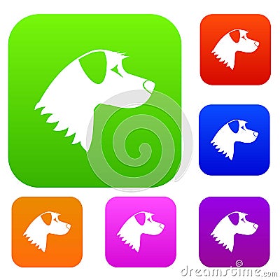 Dog set collection Vector Illustration