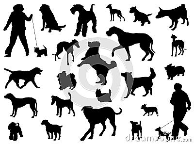 Dog Silhouette Vector Illustration