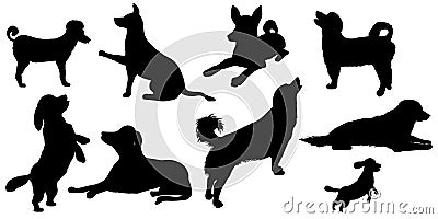 Dog silhouette Stock Photo