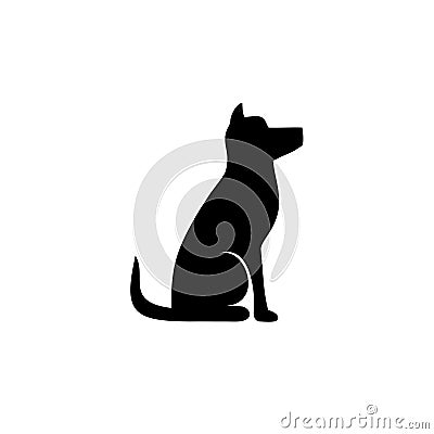 Dog sitting icon sign for mobile concept and web design Vector Illustration