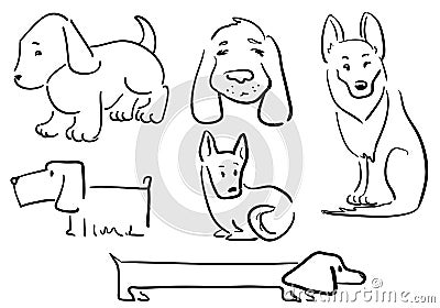 Dog sketch Stock Photo