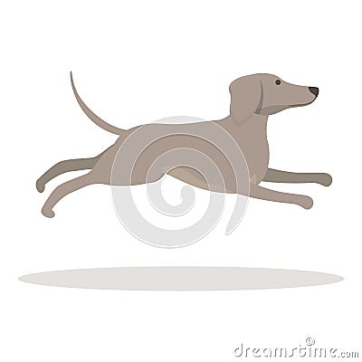 Dog sprint icon cartoon vector. Animal run Vector Illustration