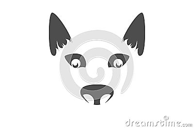 Dog symbol on white background Stock Photo