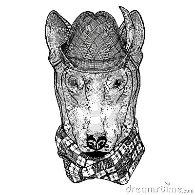 DOG for t-shirt design Wild animal wearing tirol hat Oktoberfest autumn festival Beer fest illustration Bavarian beer Cartoon Illustration