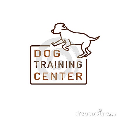 Dog training center icon Vector Illustration