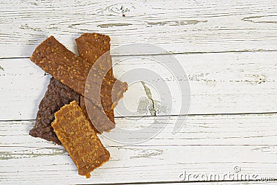 Premios deshidratados jerky para entrenamiento o adiestramiento en positivo de mascotas, en especial perros Stock Photo