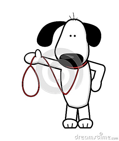 dog walking cartoon Cartoon Illustration