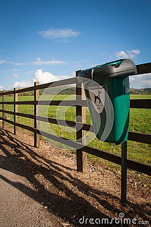 Dog Waste Bin Stock Photo