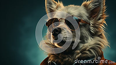 Sunglasses-wearing Dog In Cinema4d Style: A Photo-realistic And Innovative Artwork Stock Photo