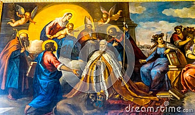 Doge Angels Painting Palazzo Ducale Doge& x27;s Palace Venice Italy Editorial Stock Photo