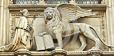 The Doge and the Lion Stock Photo