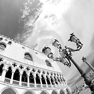 Doge's palace in Venetian-style architecture in Venice Stock Photo