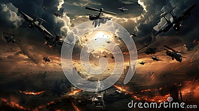 Dogfight of the Future Stock Photo