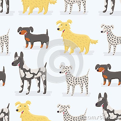 Dogs pattern Vector Illustration