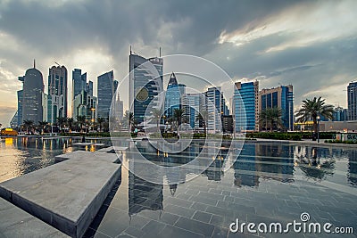 Doha Sky Line Editorial Stock Photo