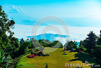 Doi Kiew Lom view point in Huai Nam Dang national park Editorial Stock Photo