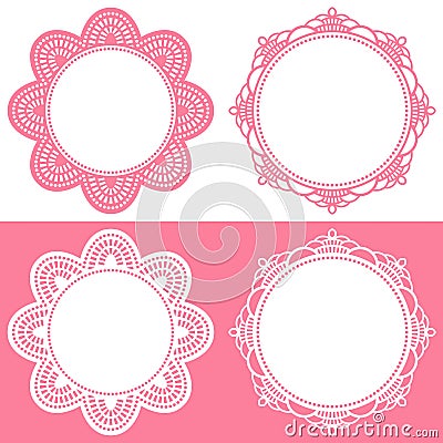 Doily icons Vector Illustration