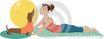 Doing doga Vector Illustration