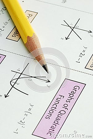 Doing some grade school Math Stock Photo