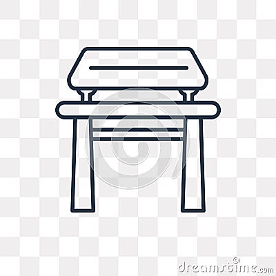 Dojo vector icon isolated on transparent background, linear Dojo Vector Illustration