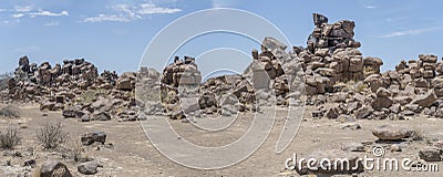 Dolerite boulders heaps at Giants Playground, Keetmansoop, Namibia Stock Photo