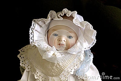 Doll antique baby Stock Photo