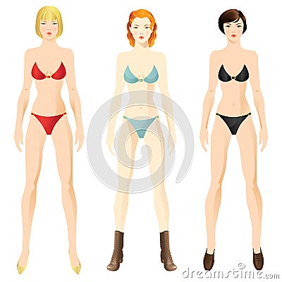 Doll with clothes. Vector Illustration