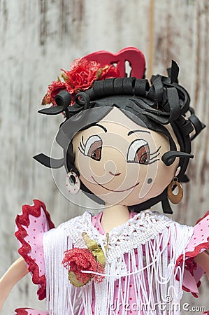 Doll with flamenco dress Stock Photo