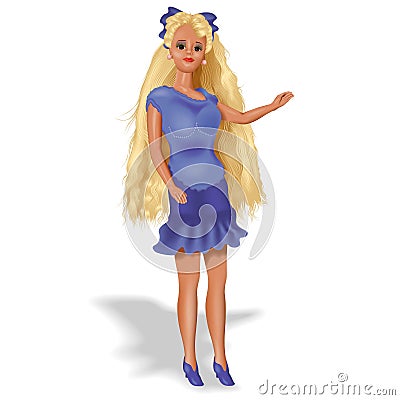 Doll Lenie 1 Vector Illustration