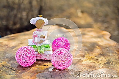 Doll Princess and the pea Stock Photo