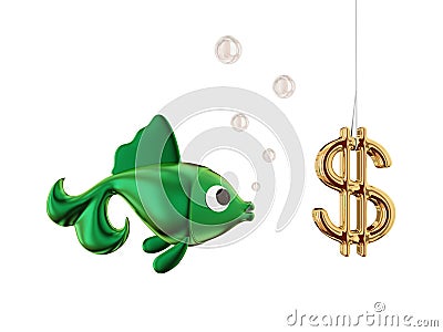 Dollar bait. Stock Photo