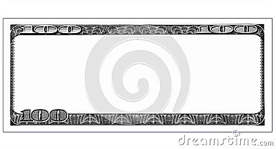 100 Dollar Bill Front with copyspace, isolated for design Stock Photo