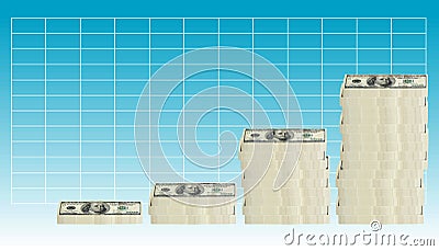 100 dollar bill - graph Stock Photo