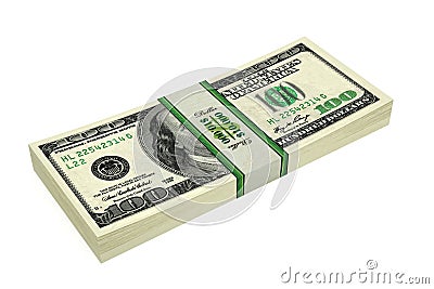 100 Dollar bills Stock Photo