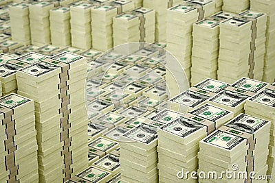 100 Dollar bills Stock Photo