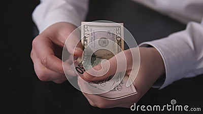 dollar bills of the drug dealer& x27;s recount Stock Photo