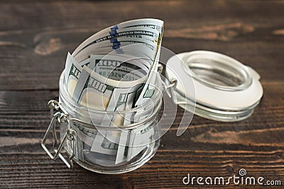 Concept of saving money. Stock for a rainy day Stock Photo