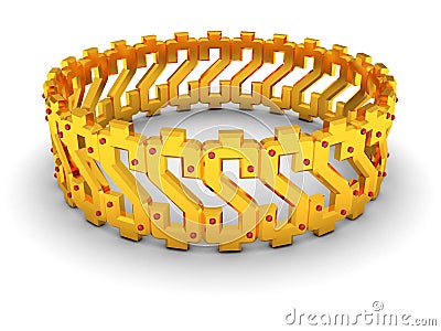Dollar bracelet Cartoon Illustration
