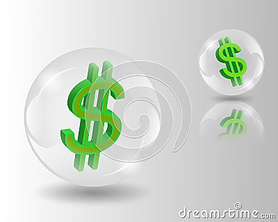 Dollar bubble Vector Illustration