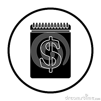 Dollar Calendar Icon Vector Illustration