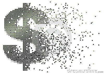 Dollar cash flow Vector Illustration