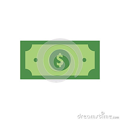 Dollar currency banknote icon, stock vector illustration. Payment method symbol. Quality design elements. Classic style. Vector Vector Illustration