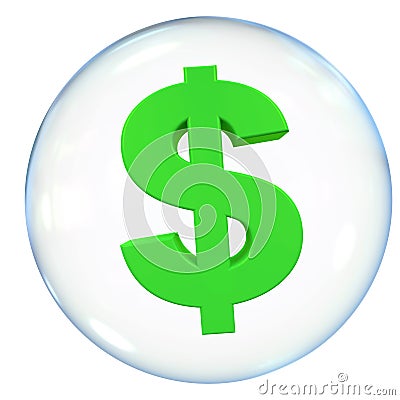 Dollar Currency Bubble Stock Photo
