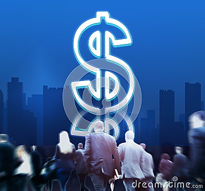 Dollar Currency Cash Economic Icon Concept Stock Photo