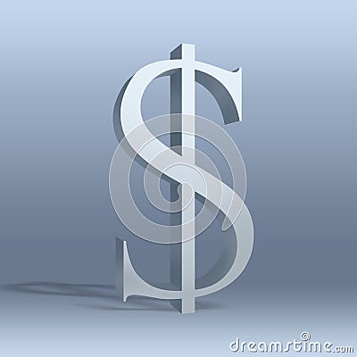 Dollar, $, currency, icon Stock Photo